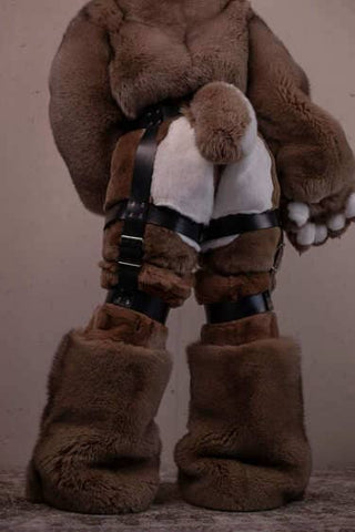 Tall Saga Blue Fox & Rex Rabbit Bear Claw Decorative Boots