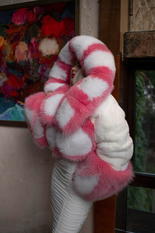 Candy Fox Fur Coat