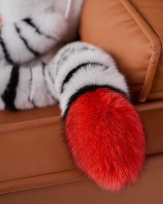 Dyed Arctic Fox Fur Detachable Tail