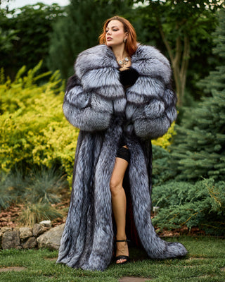 "New York Heiress" in Silver Fox Fur
