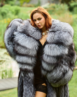 "New York Heiress" in Silver Fox Fur