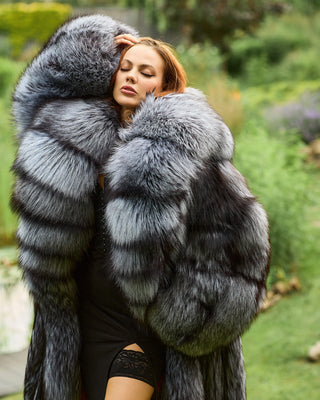 "New York Heiress" in Silver Fox Fur