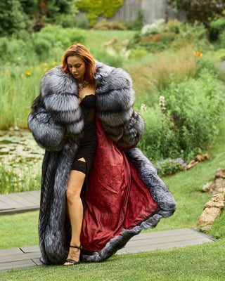 "New York Heiress" in Silver Fox Fur