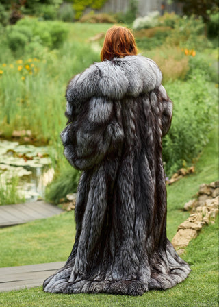 "New York Heiress" in Silver Fox Fur