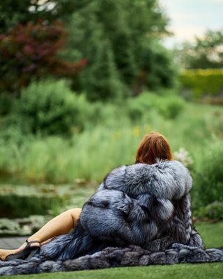"New York Heiress" in Silver Fox Fur