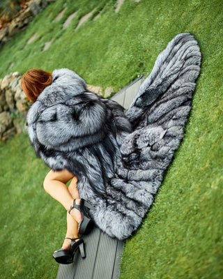 "New York Heiress" in Silver Fox Fur