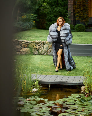 "New York Heiress" in Silver Fox Fur