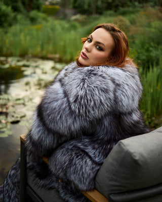 "New York Heiress" in Silver Fox Fur