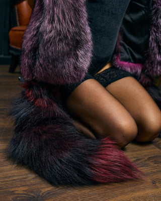 Saga Silver Fox Fur Animal Hat with Ears “Wolfie” – Luxury Fur Hood Hat