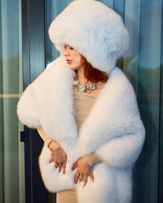 Saga Blue Fox Fur Hat 'Mahno'