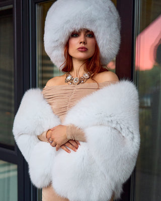 Saga Blue Fox Fur Hat 'Mahno'