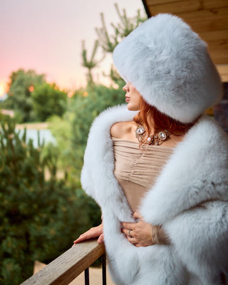 Saga Blue Fox Fur Hat 'Mahno'