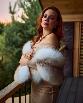 Exclusive Saga Island Fox Fur Wrap
