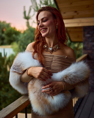 Exclusive Saga Island Fox Fur Wrap