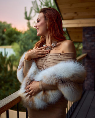 Exclusive Saga Island Fox Fur Wrap