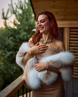 Exclusive Saga Island Fox Fur Wrap
