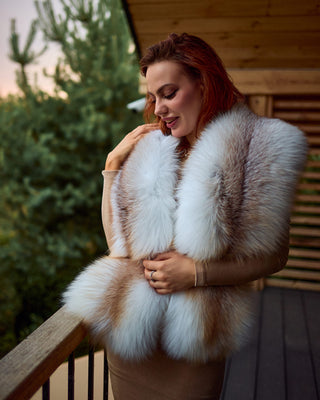 Exclusive Saga Island Fox Fur Wrap