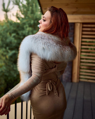 Exclusive Saga Island Fox Fur Wrap