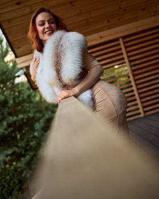 Exclusive Saga Island Fox Fur Wrap