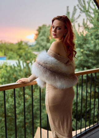 Exclusive Saga Island Fox Fur Wrap