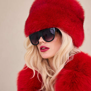Fitted Saga Blue Fox & Rex Rabbit Fur Coat – Lightweight Luxury