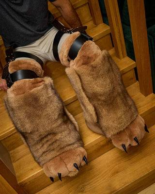 Tall Saga Blue Fox & Rex Rabbit Bear Claw Decorative Boots