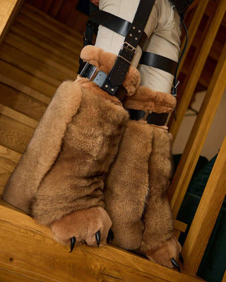 Tall Saga Blue Fox & Rex Rabbit Bear Claw Decorative Boots