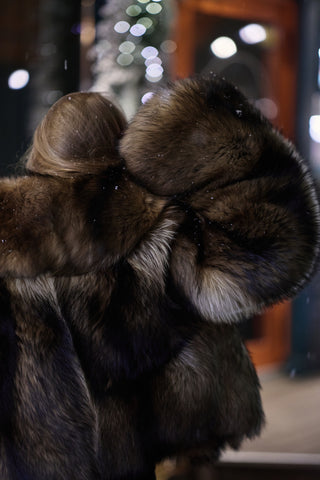 Finn Raccoon Fur 'Rafaello' Short Coat – Luxury Statement Fur Jacket