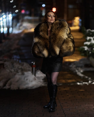 Finn Raccoon Fur 'Rafaello' Short Coat – Luxury Statement Fur Jacket