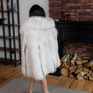Arctic Fox Fur Royal Cape – Luxury Statement Fur Cape