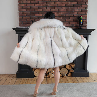 Arctic Fox Fur Royal Cape – Luxury Statement Fur Cape