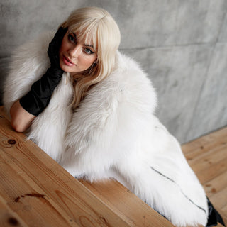 Arctic Fox Fur Royal Cape – Luxury Statement Fur Cape