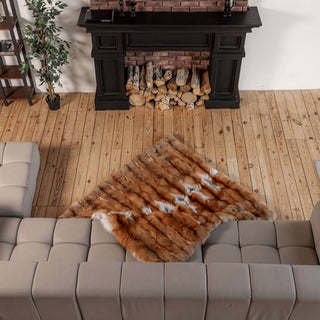 Red Fox Fur Blanket