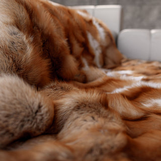 Red Fox Fur Blanket