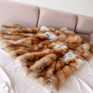 Red Fox Fur Blanket