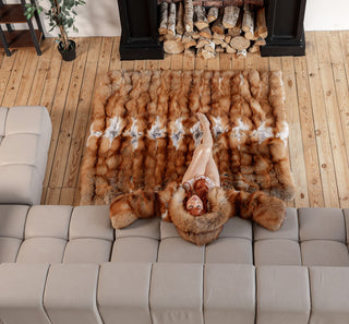 Red Fox Fur Blanket