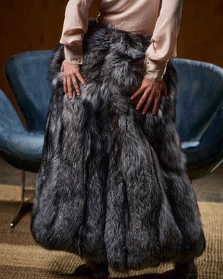 Silver Fox Fur Cowboy Chaps – Luxury Fur Legwear, Belt Attachment, Statement Western Style