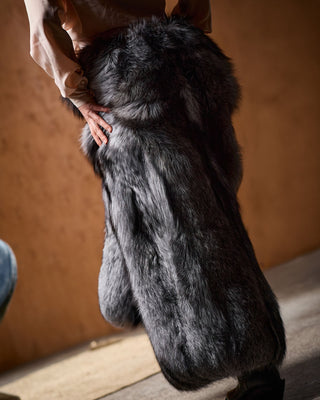 Silver Fox Fur Cowboy Chaps – Luxury Fur Legwear, Belt Attachment, Statement Western Style