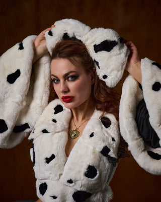 Rex Rabbit Fur Dalmatian Cosplay Set