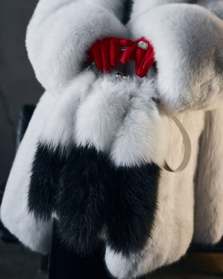 Saga Blue Fox Fur Bag – Luxury Fur Handbag with Metal Frame Clasp