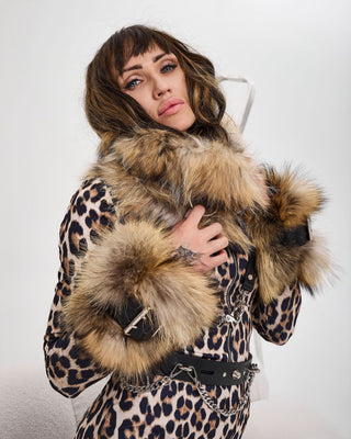 Genuine Raccoon Fur Lined Cuffs "The Bandita"