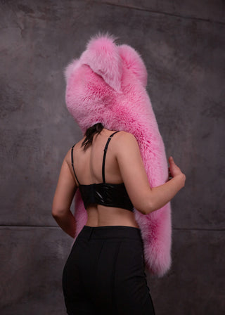 Saga Blue Fox Fur Animal Hat with Ears 'Foxie'