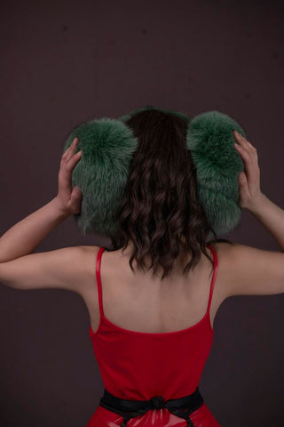 Giant Fox Fur Earmuffs