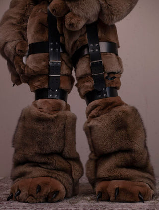 Rex Rabbit Fur Shorts with a Sensual Slit