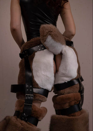 Fox Fur Detachable Bunny Tail