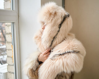 Arctic Fox Fur Vushanka Hat