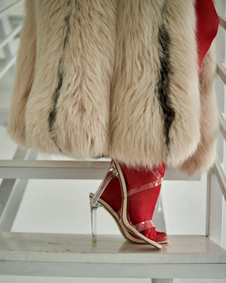 Transformable 2 in 1 Lynx & Arctic Fox Fur Coat with Detachable Skirt
