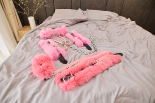 Blue Fox Fur Wrist Cuffs 'Dream Keeper'