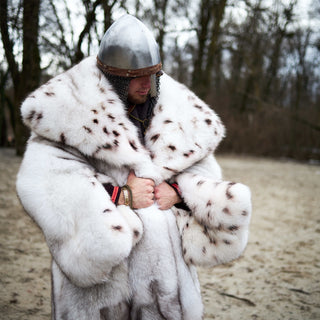 Blue Fox Fur Coat 'Viking`s Fur' - Men