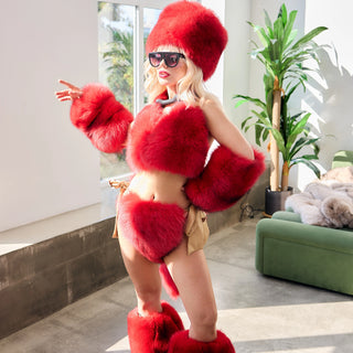 Saga Blue Fox Fur Hat 'Mahno'